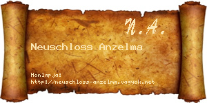 Neuschloss Anzelma névjegykártya